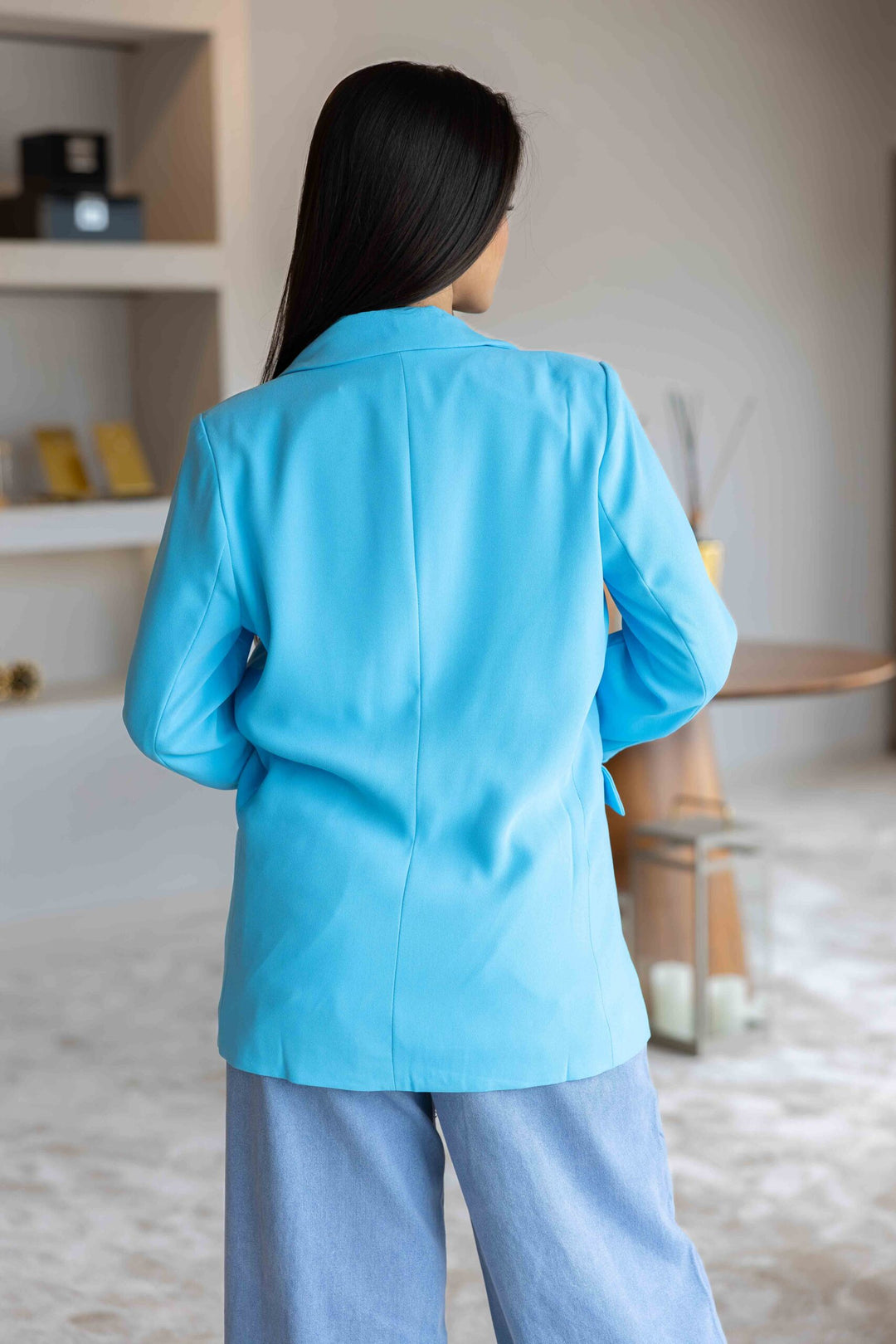 BLAZER AZUL BOTÃO DOURADO PONTO CHIC