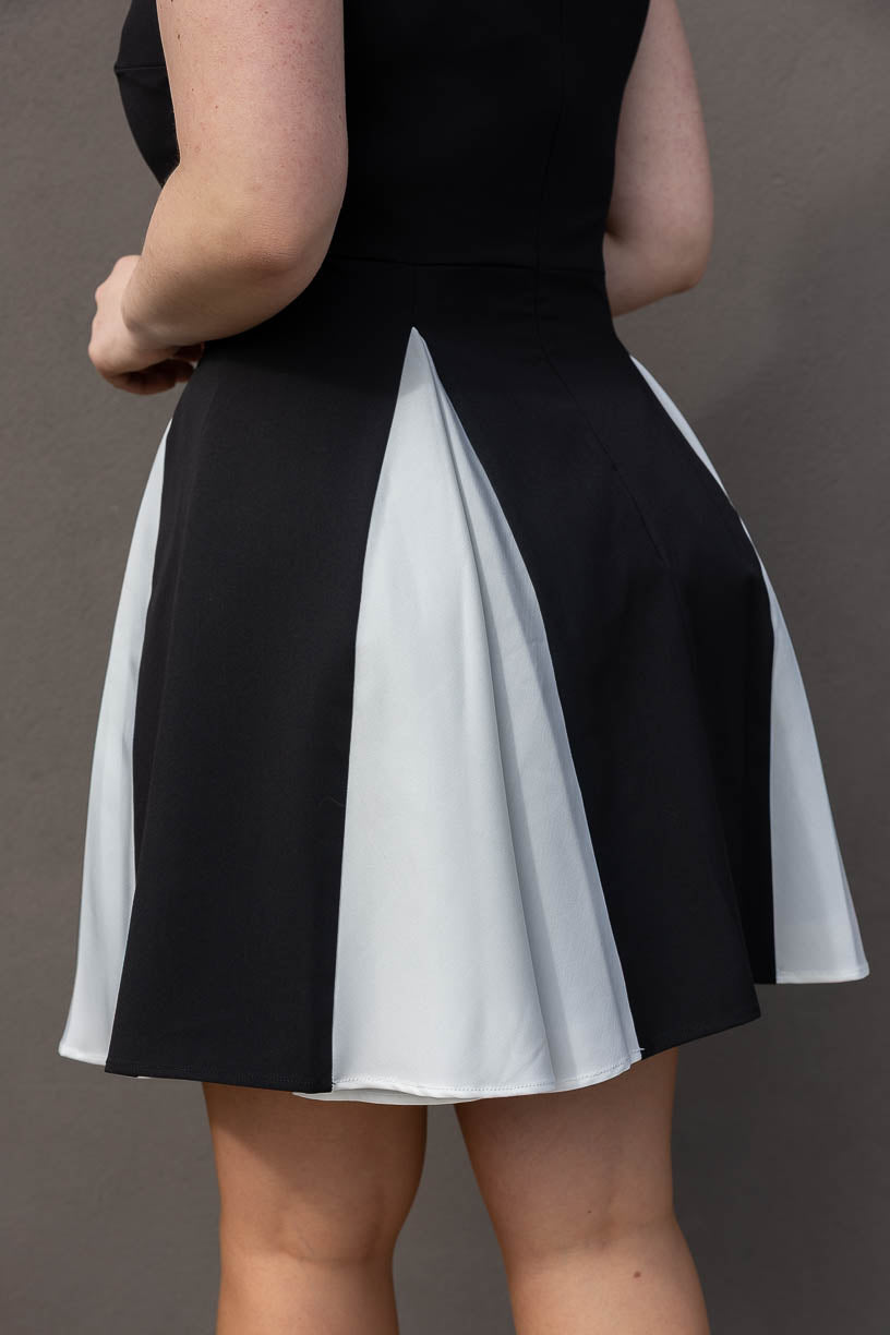 VESTIDO PRETO E BRANCO MISS YOU