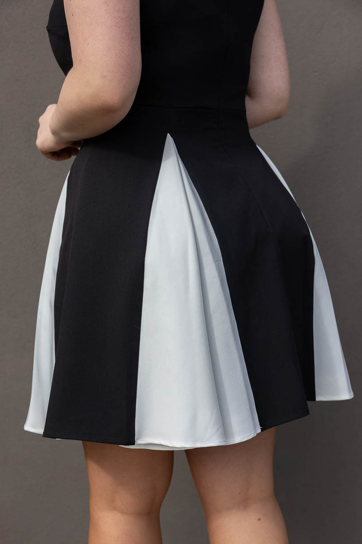 VESTIDO PRETO E BRANCO MISS YOU