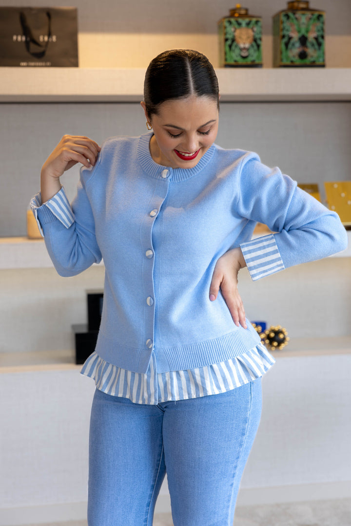 CASACO AUL COM PORMENOR RISCAS PONTO CHIC