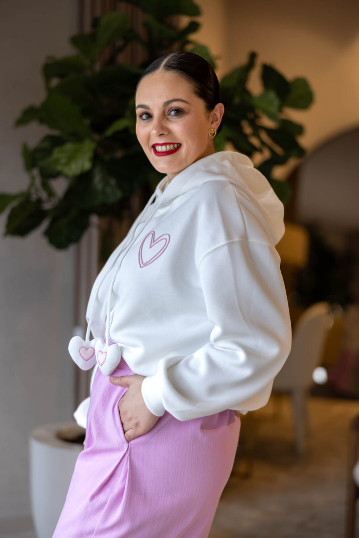 SWEATSHIRT COM CAPUZ LOVE PONTO CHIC
