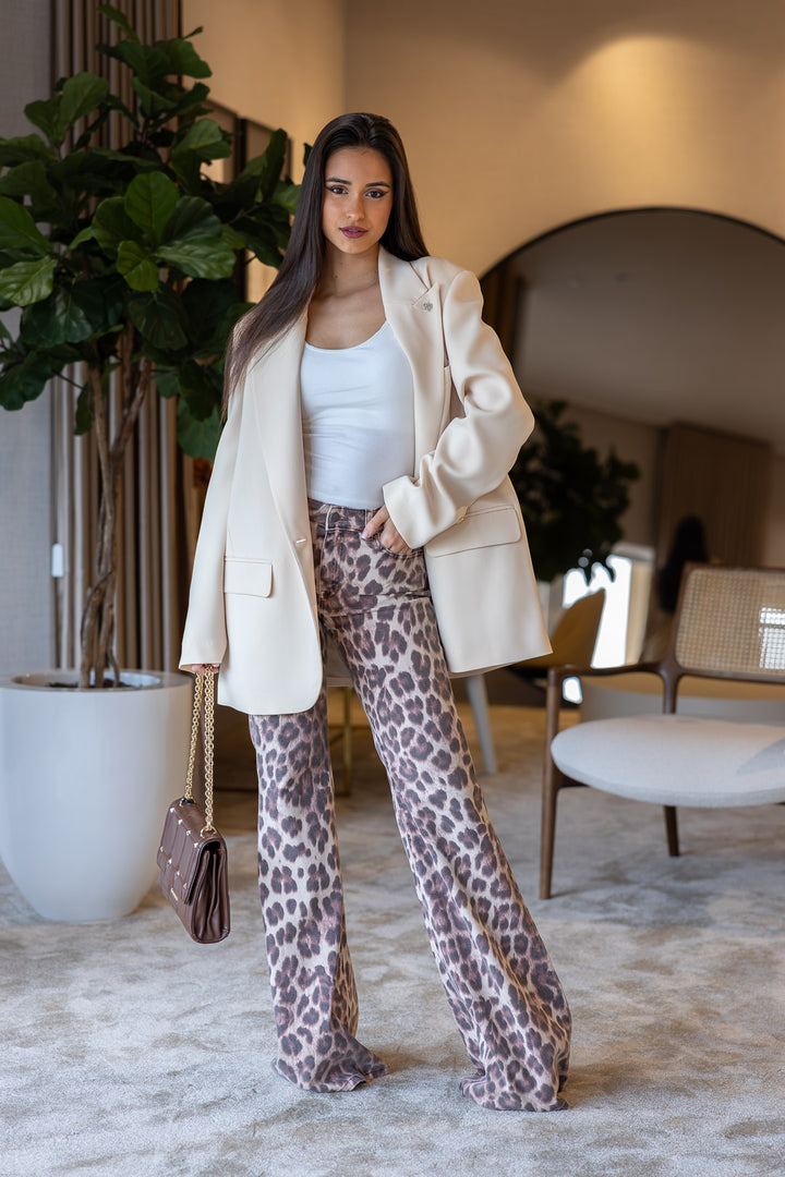 CALÇA DE GANGA LEOPARDO ANIYE BY