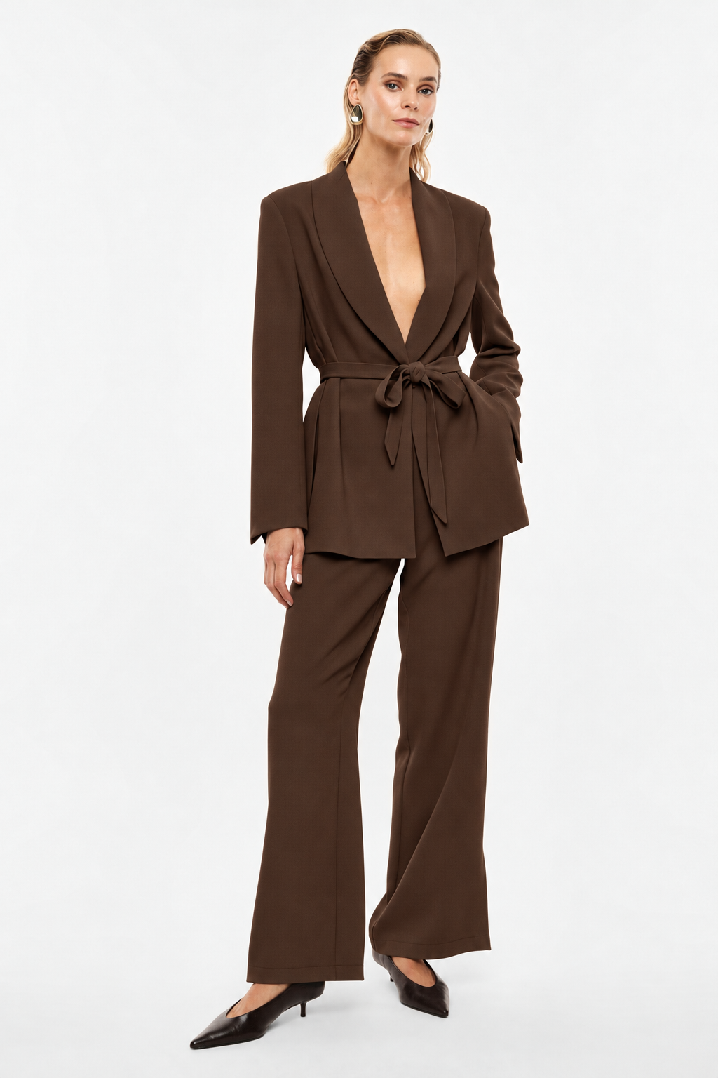 BLAZER CASTANHO ESCURO COM CINTO IMPERIAL