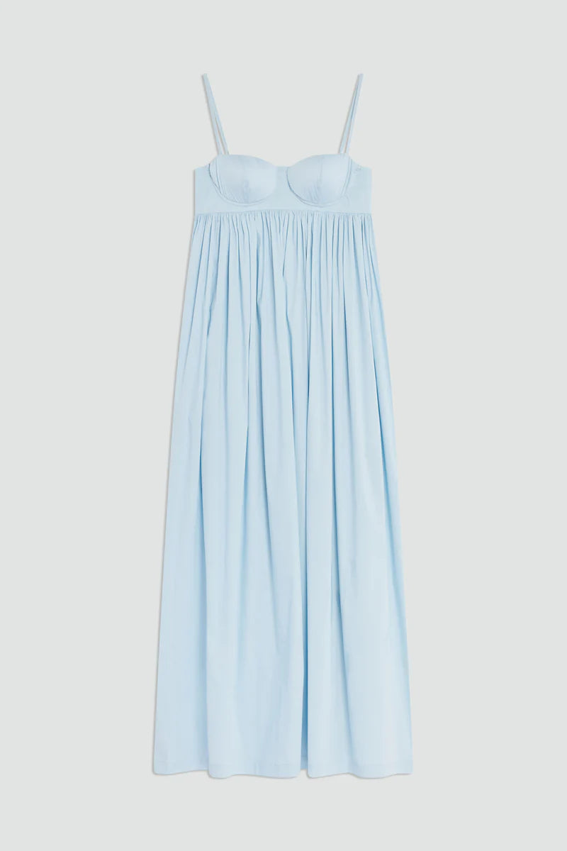 VESTIDO MIDI AZUL SEMICOUTURE