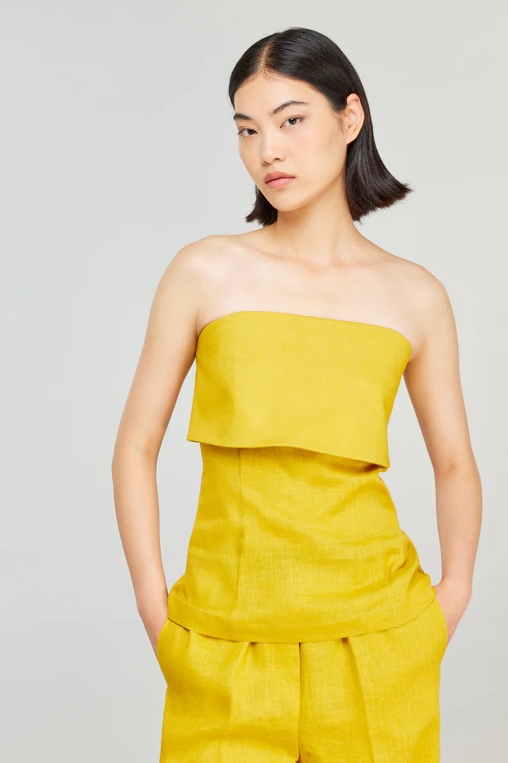 TOP AMARELO SEMICOUTURE