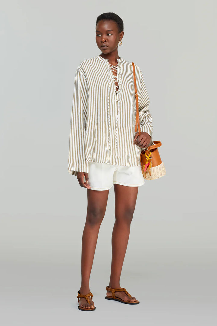 BLUSA RISCA BEGE SEMICOUTURE