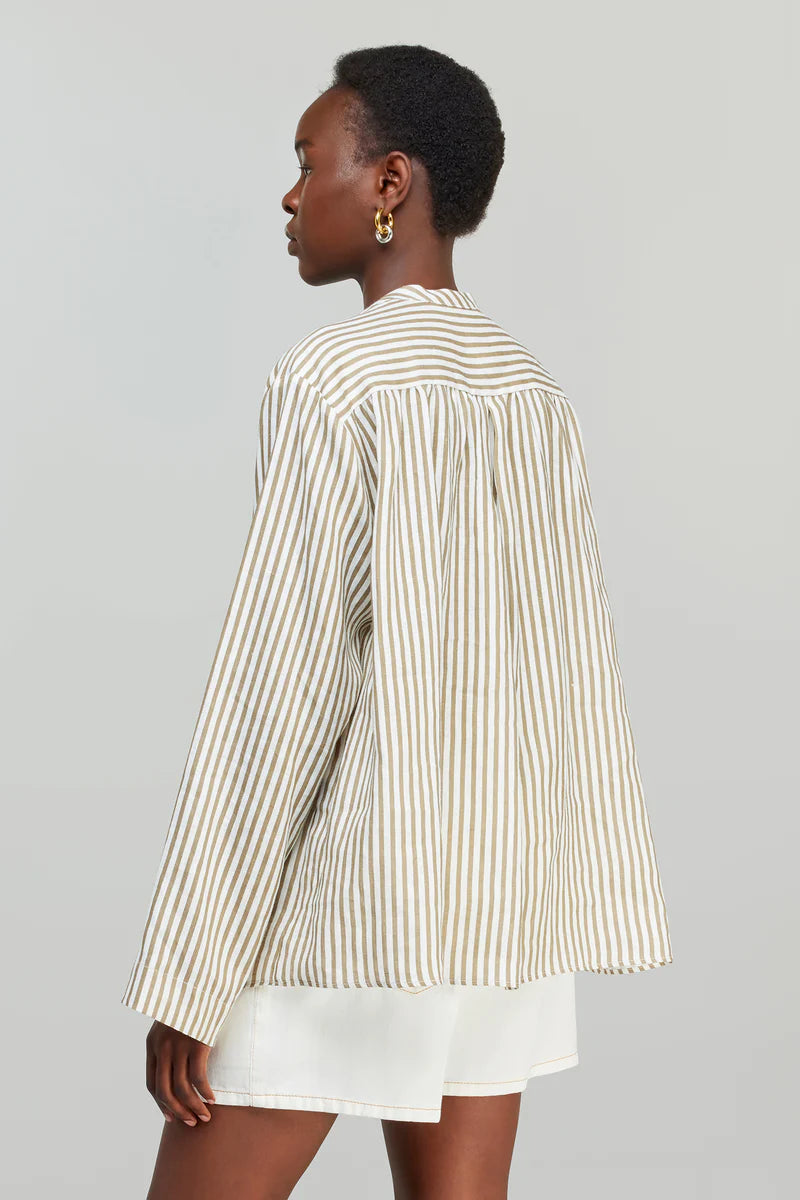 BLUSA RISCA BEGE SEMICOUTURE