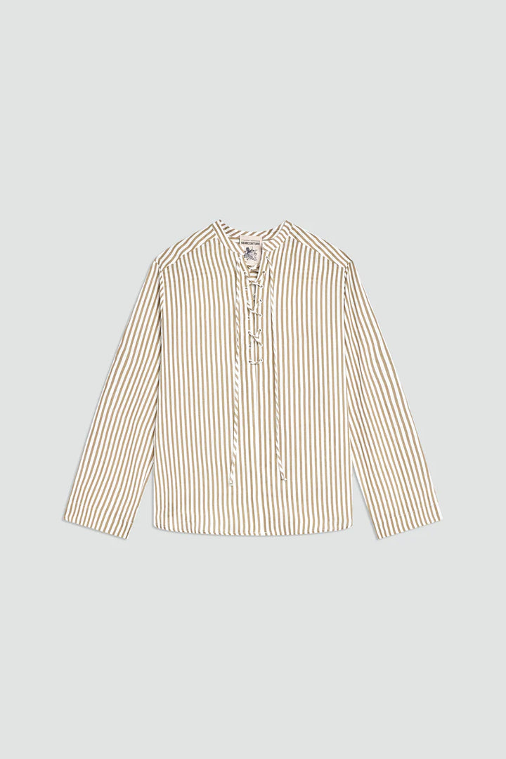 BLUSA RISCA BEGE SEMICOUTURE