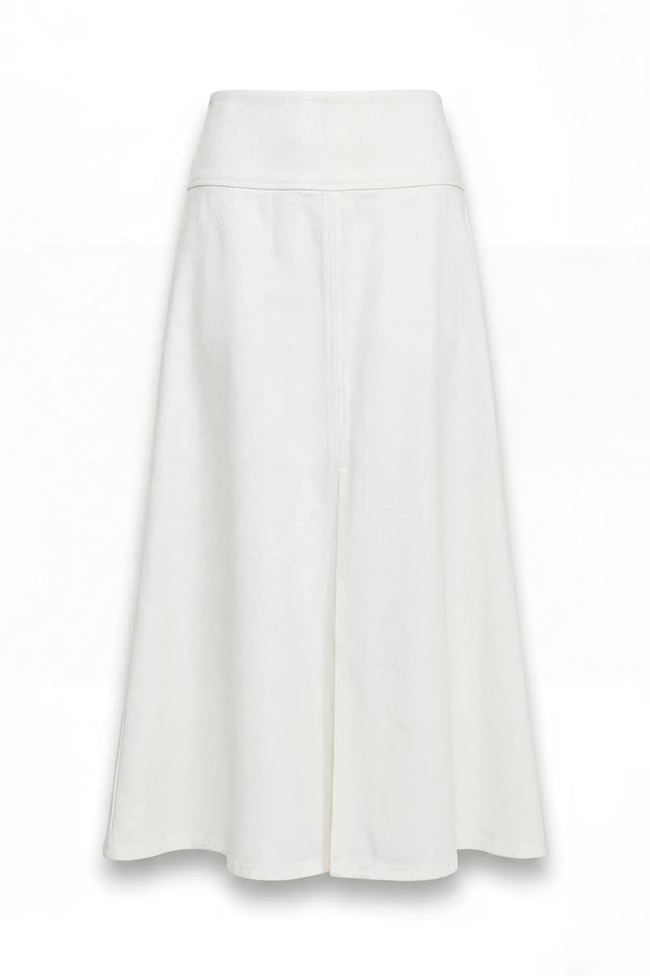 SAIA MIDI EM LINHO BRANCO SAHOCO
