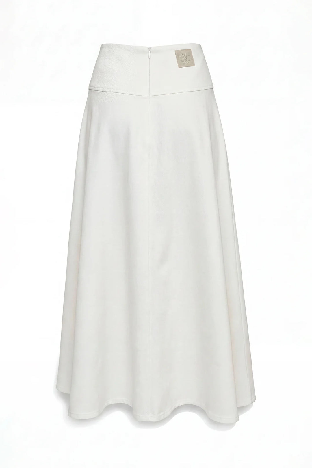 SAIA MIDI EM LINHO BRANCO SAHOCO