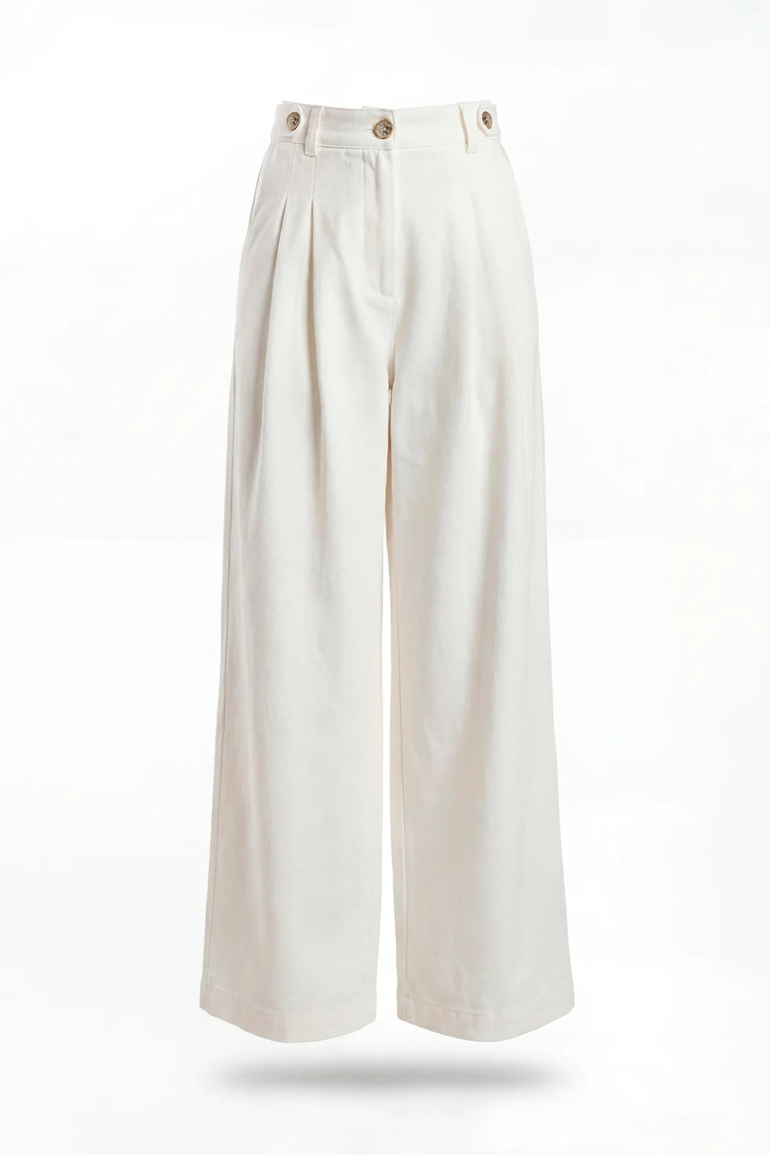 CALÇA LARGA EM LINHO BRANCO SAHOCO