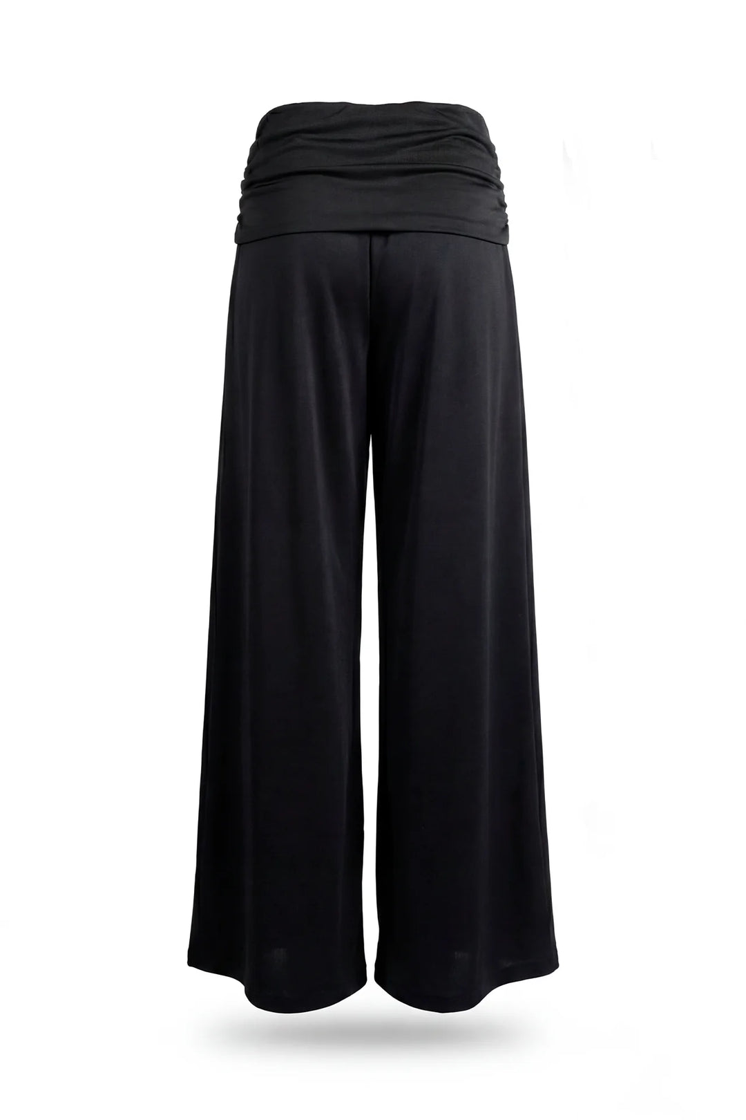 CALÇA PRETA COM DRAPEADO E PORMENOR DOURADO SAHOCO