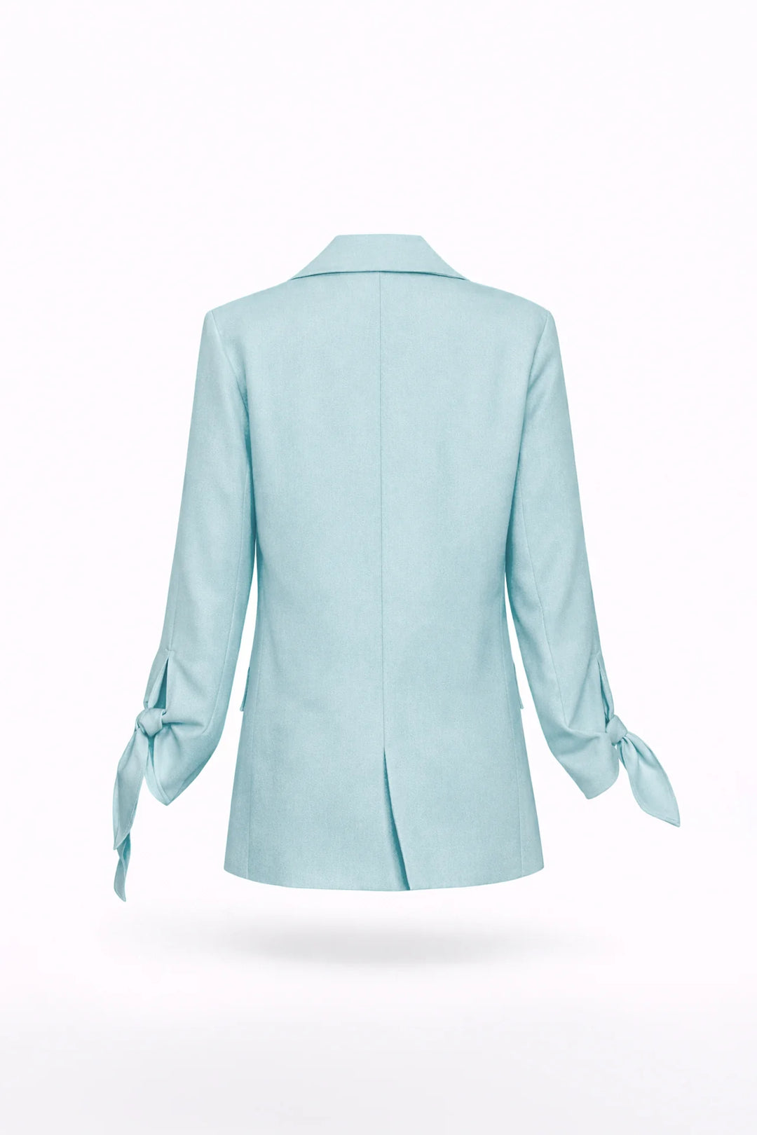 BLAZER AZUL ESTRUTURADO COM LAÇO NAS MANGAS SAHOCO
