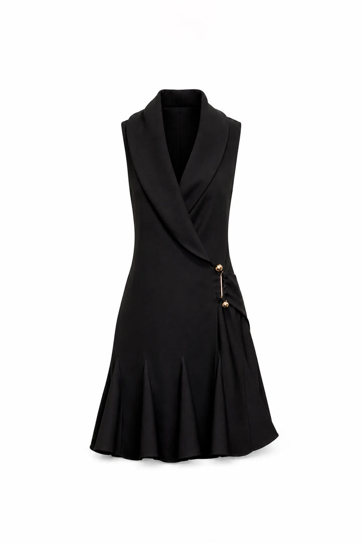 VESTIDO PRETO CURTO TRESPASSE SAHOCO