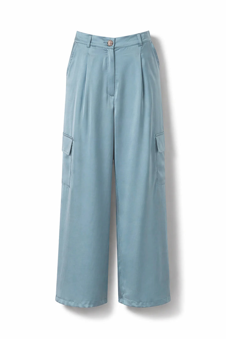CALÇA AZUL COM BOLSOS CARGO SAHOCO