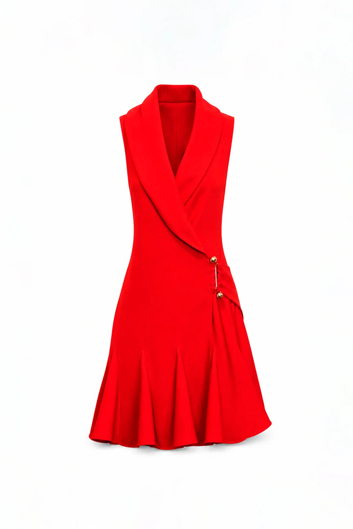 VESTIDO VERMELHO CURTO TRESPASSE SAHOCO