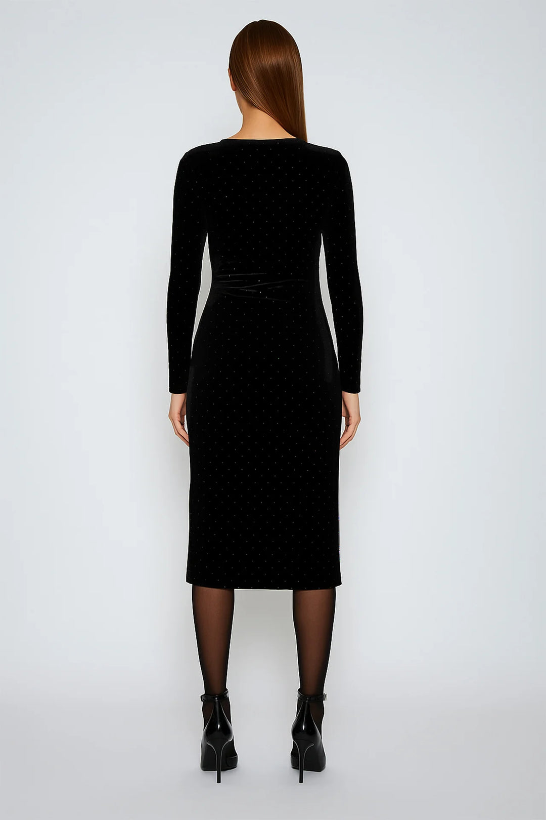 VESTIDO ASSIMÉTRICO COM MICROBRILHOS SAHOCO