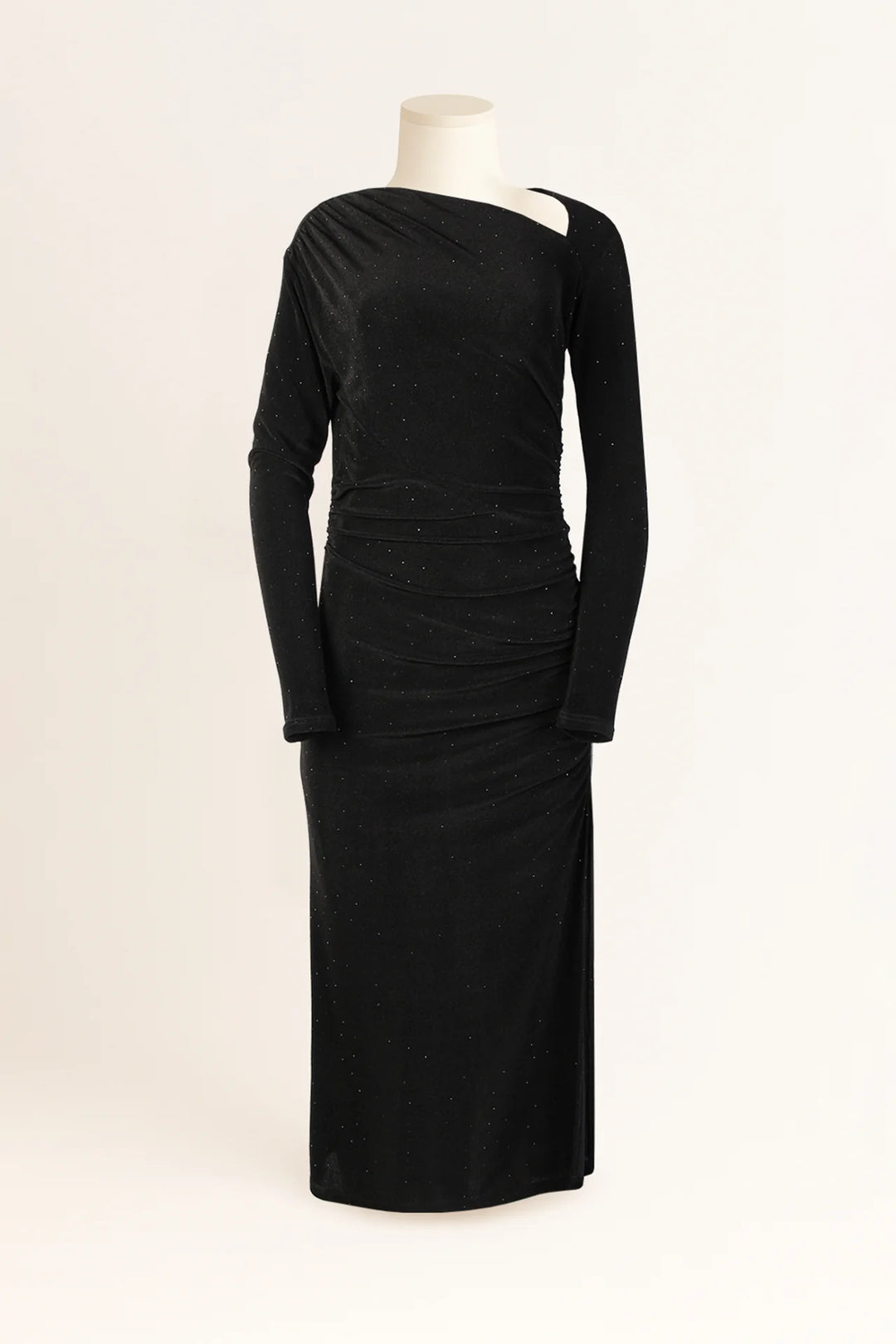 VESTIDO ASSIMÉTRICO COM MICROBRILHOS SAHOCO