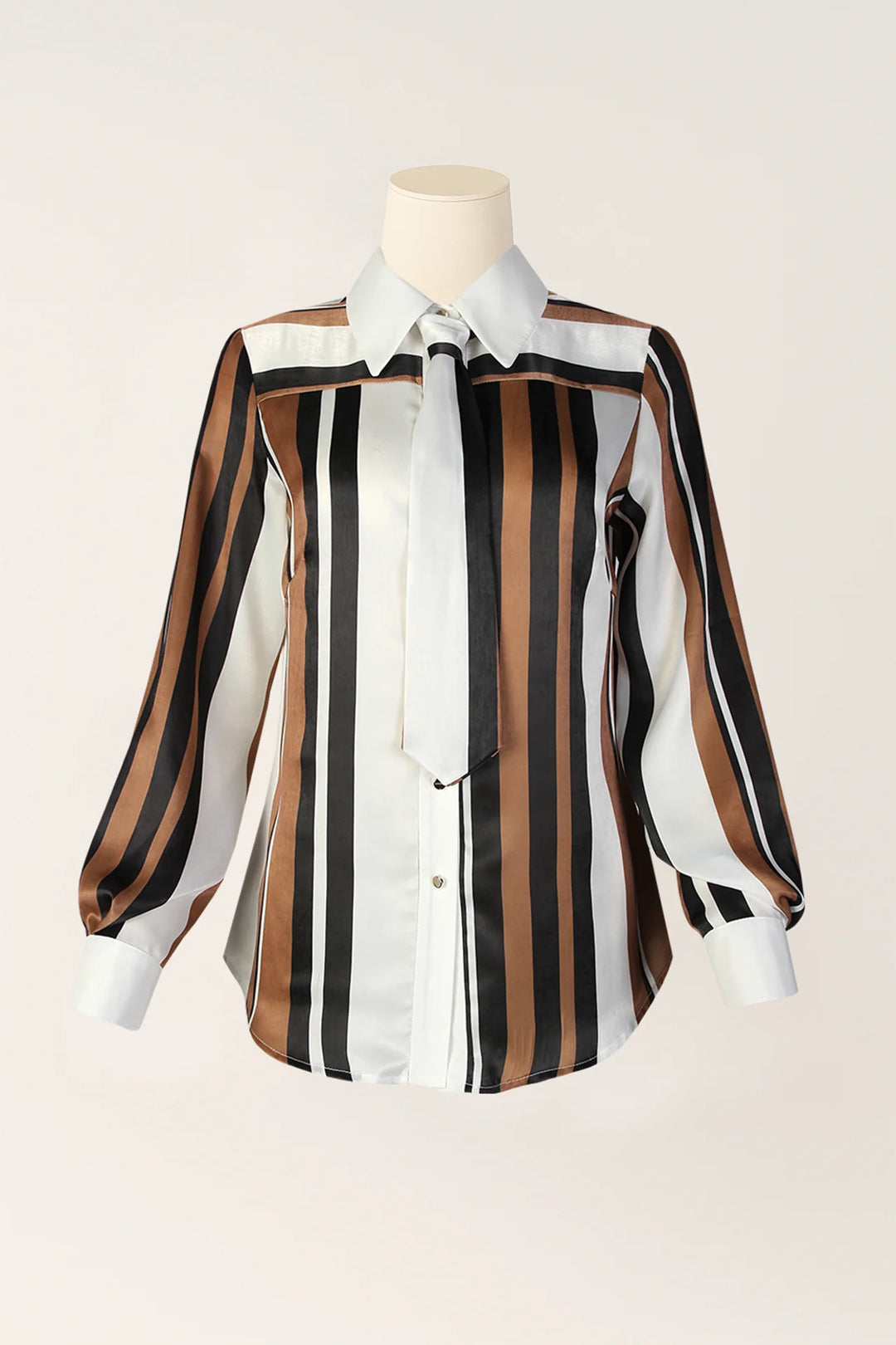 CAMISA ÀS RISCAS CASTANHO, PRETO E BRANCO SAHOCO