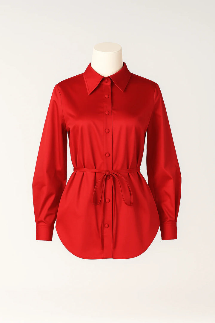 CAMISA VERMELHA COM CORDÕES SAHOCO