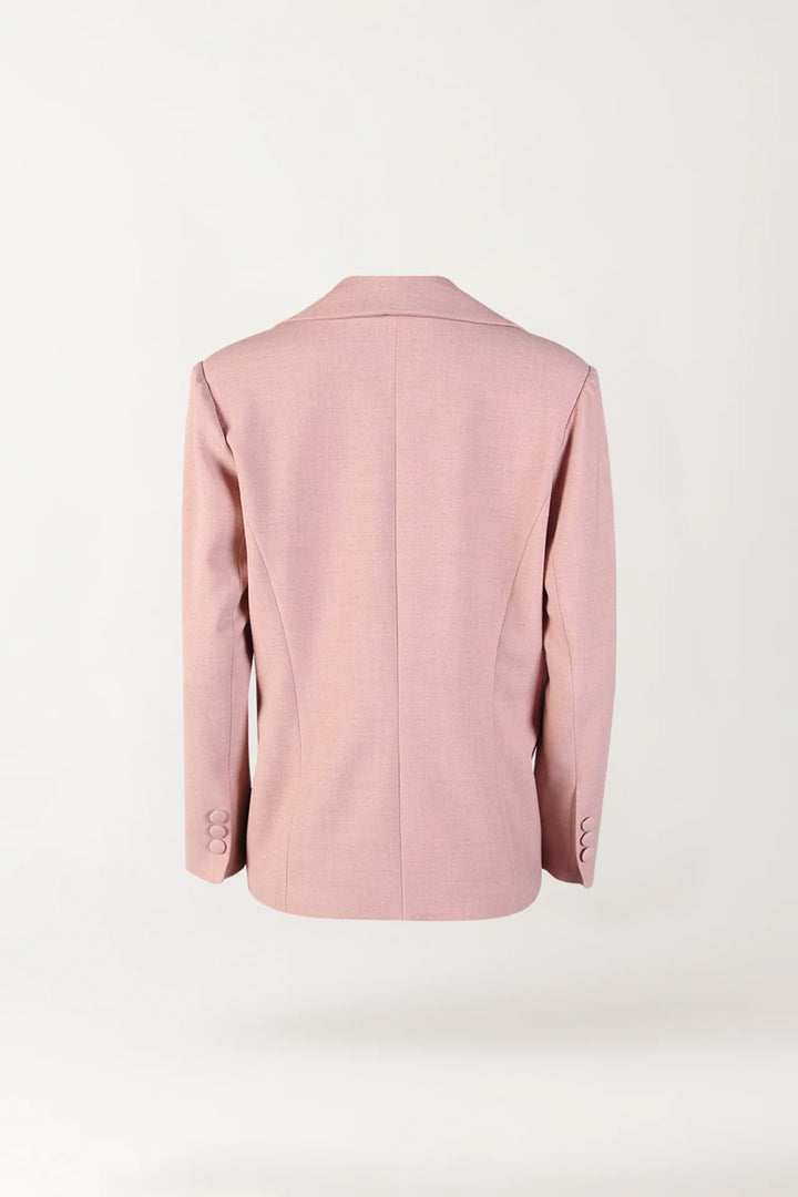 BLAZER ROSA COM EMBLEMA BORDADO SAHOCO