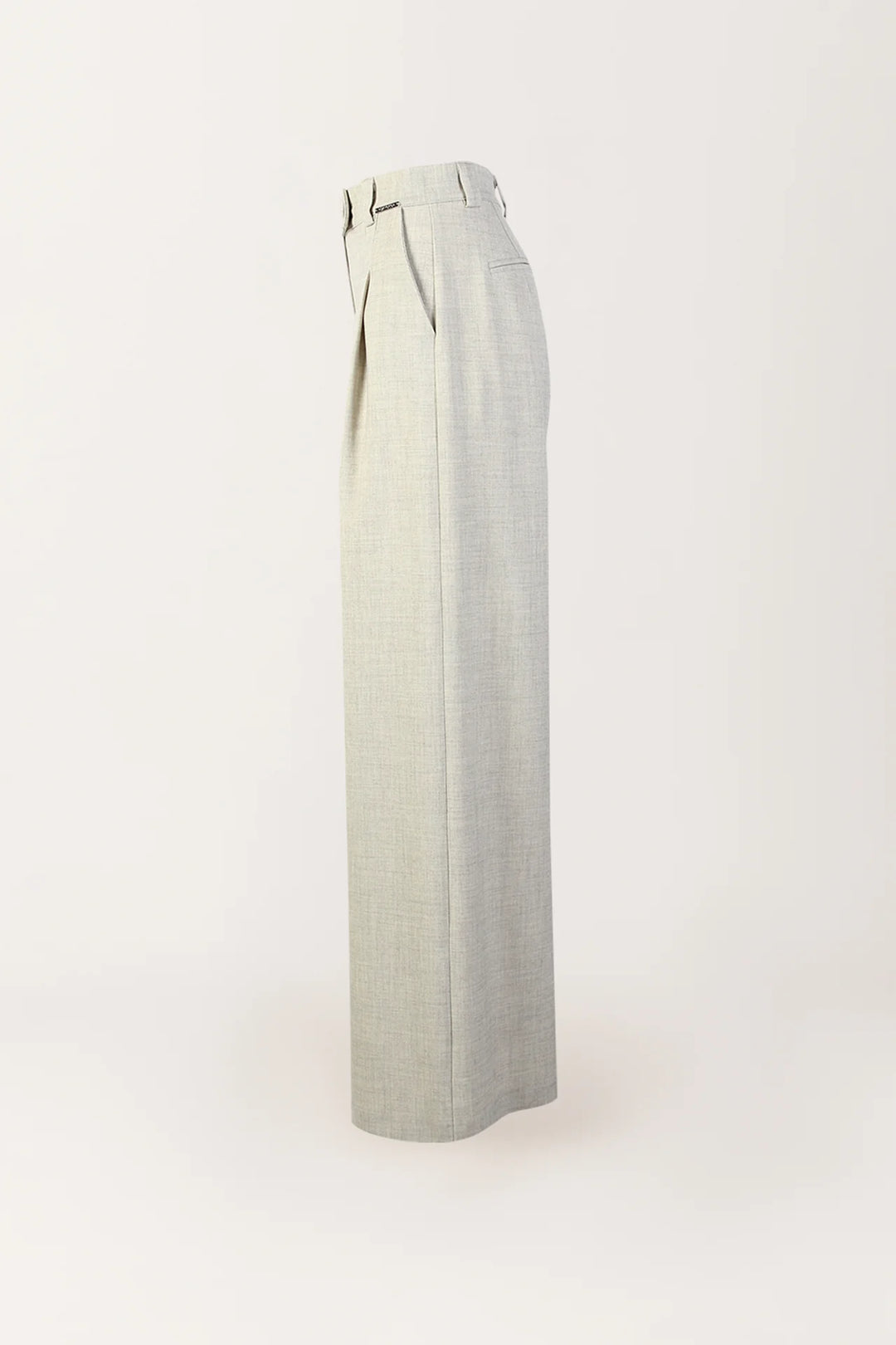 CALÇA CINTURA SUBIDA PINÇAS CINZENTO SAHOCO
