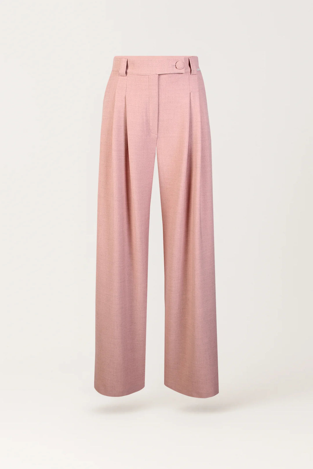 CALÇA CINTURA SUBIDA PINÇAS ROSA SAHOCO