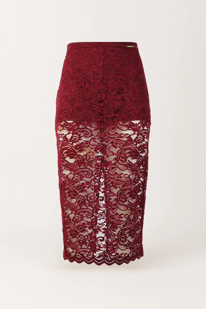 SAIA MIDI DE RENDA BORDEAUX SAHOCO