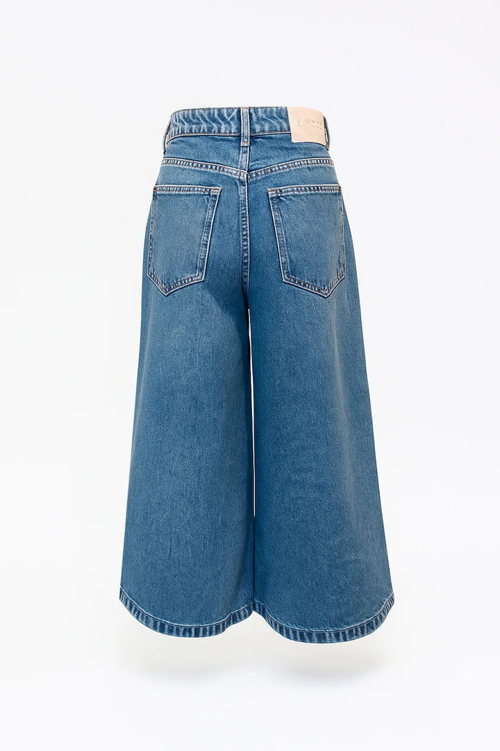 JEANS CULOTTE AZUL CINTURA SUBIDA SAHOCO