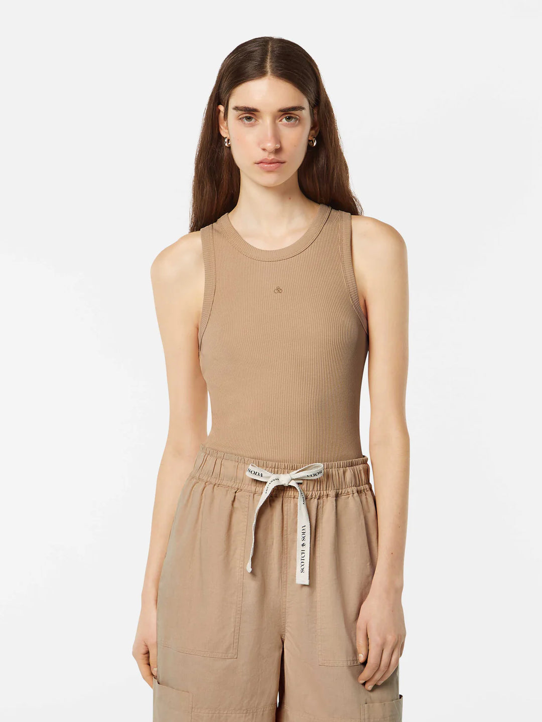 TOP BEGE CANELADO SCOTCH &amp; SODA