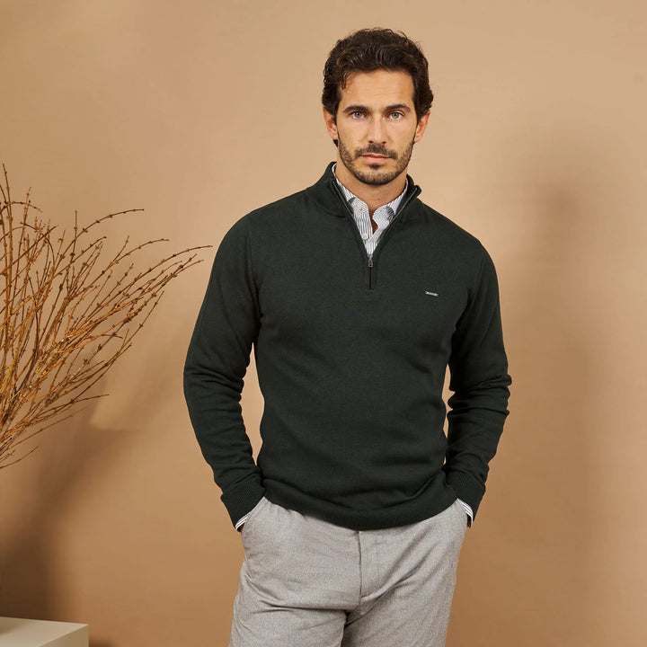 CAMISOLA LISA COM FECHO VERDE ESCURO ZOLF