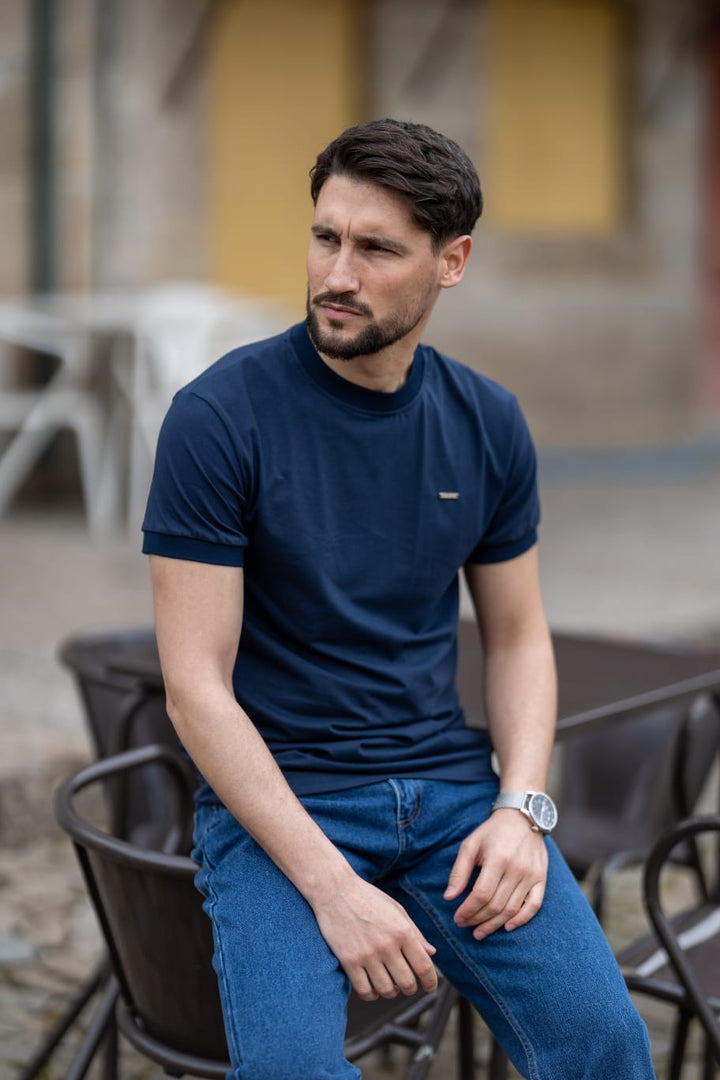 T-SHIRT COMBINADA AZUL JOVITS