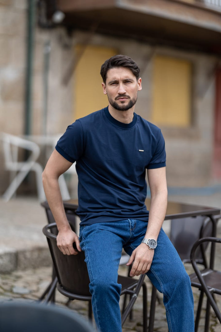 T-SHIRT COMBINADA AZUL JOVITS