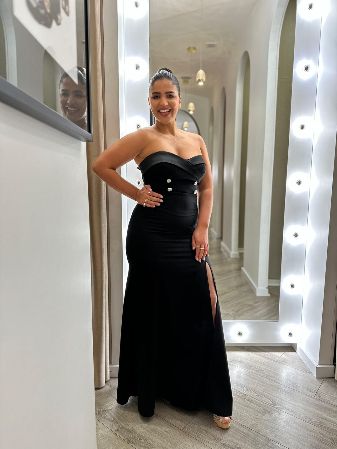 VESTIDO SMOKING SEREIA PRETO RINASCIMENTO
