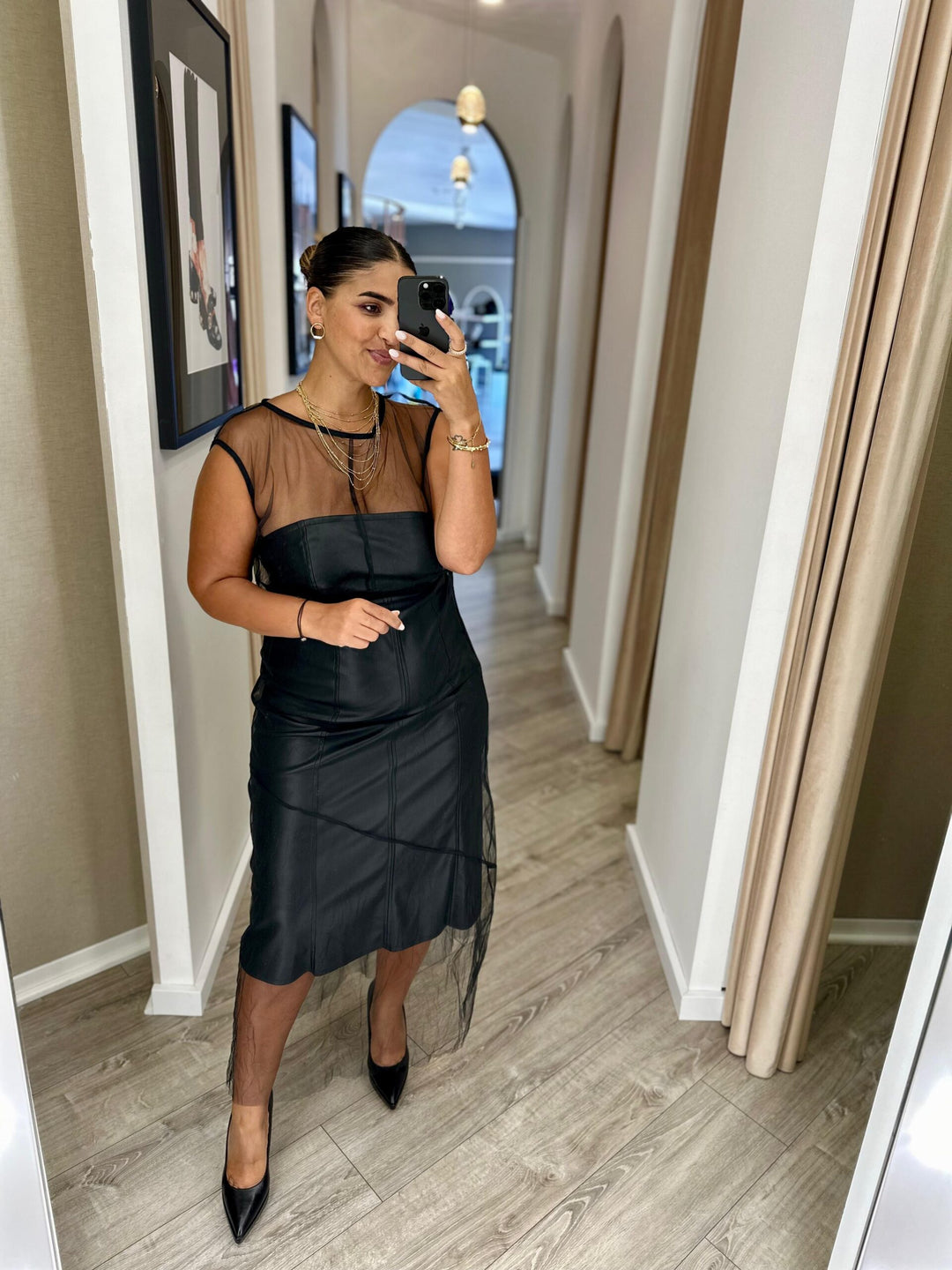 VESTIDO MIDI TRANSPARENTE DIXIE