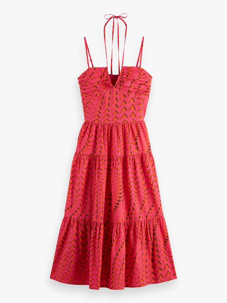 VESTIDO MDI COM PADRÃO SCOTCH &amp; SODA