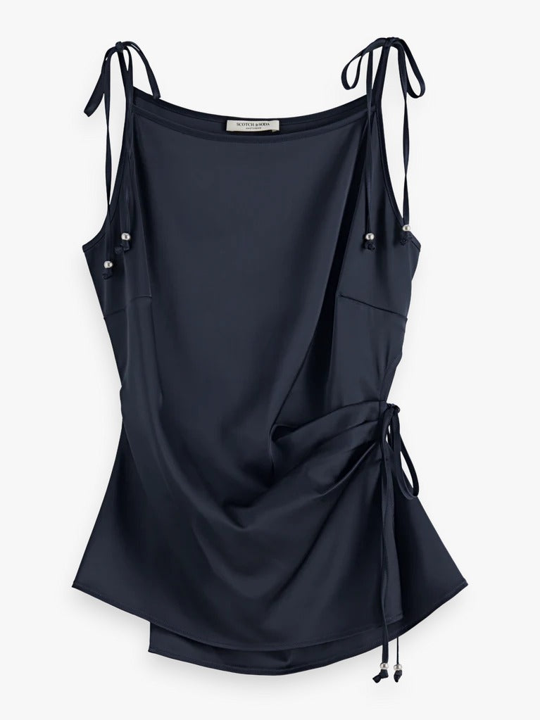 TOP PRETO CETIM SCOTCH &amp; SODA