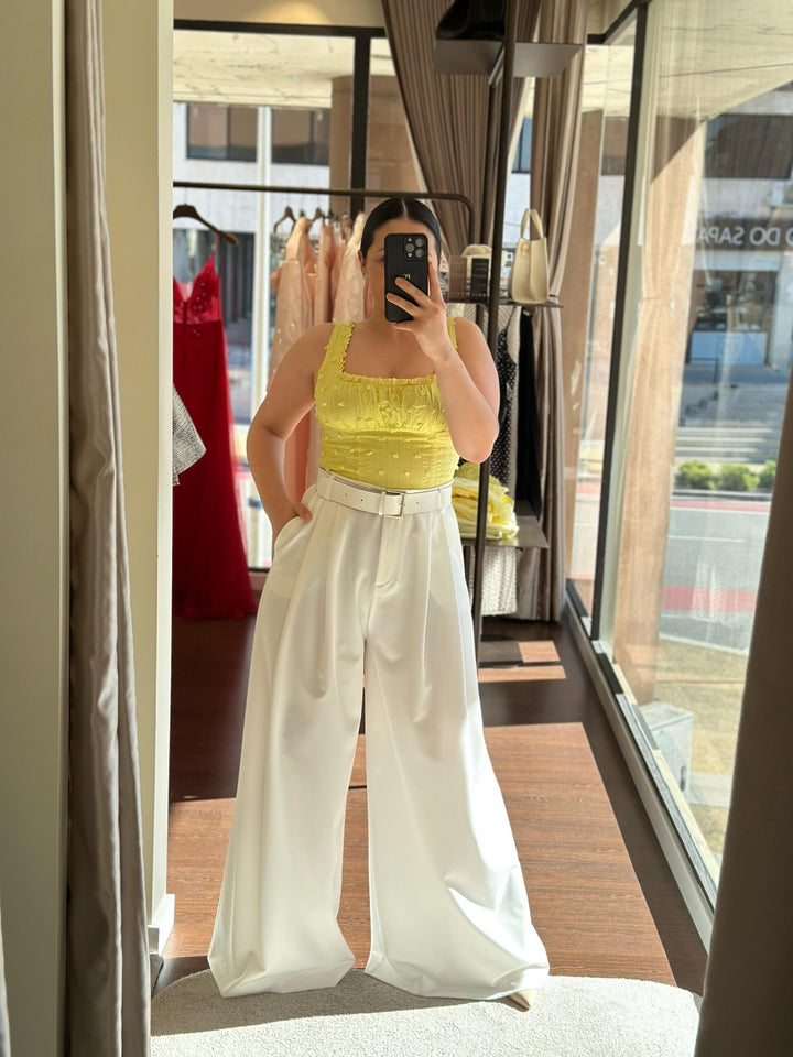 TOP AMARELO PONTO CHIC