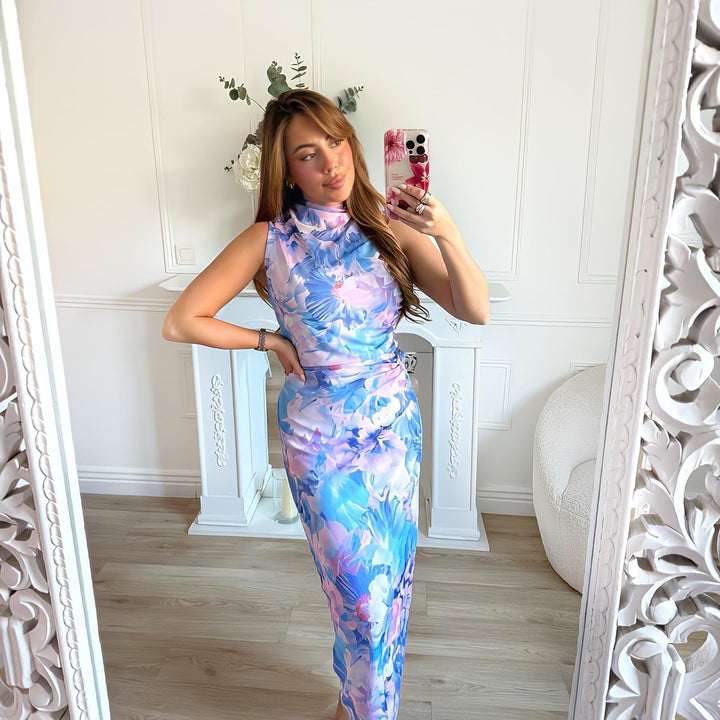 VESTIDO AURORA LILÁS PONTO CHIC