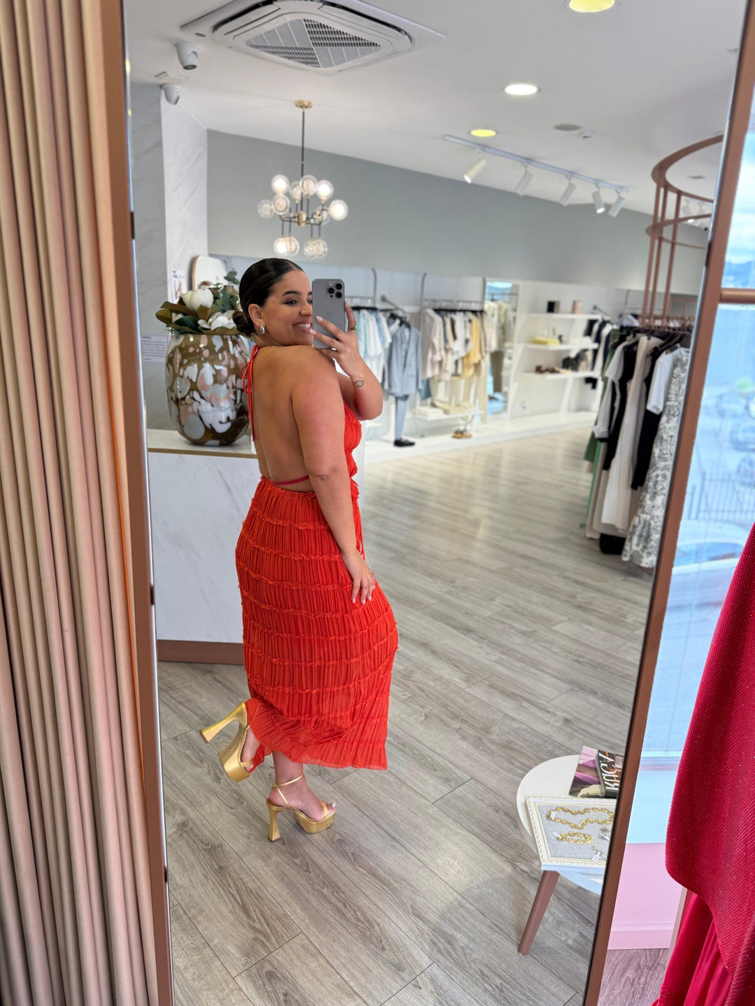 CONJUNTO SAIA E TOP TELHA PONTO CHIC