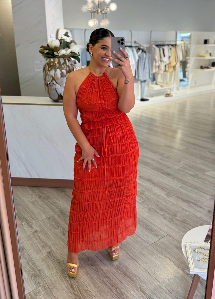 CONJUNTO SAIA E TOP TELHA PONTO CHIC