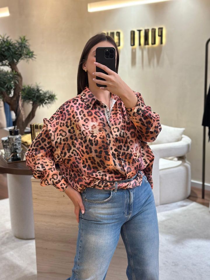 CAMISA ANIMAL PRINT GAELLE PARIS
