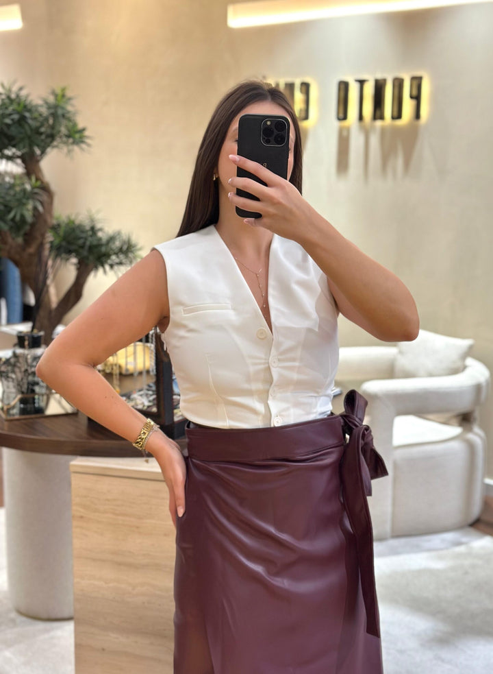BODY ESTILO COLETE BRANCO IMPERIAL