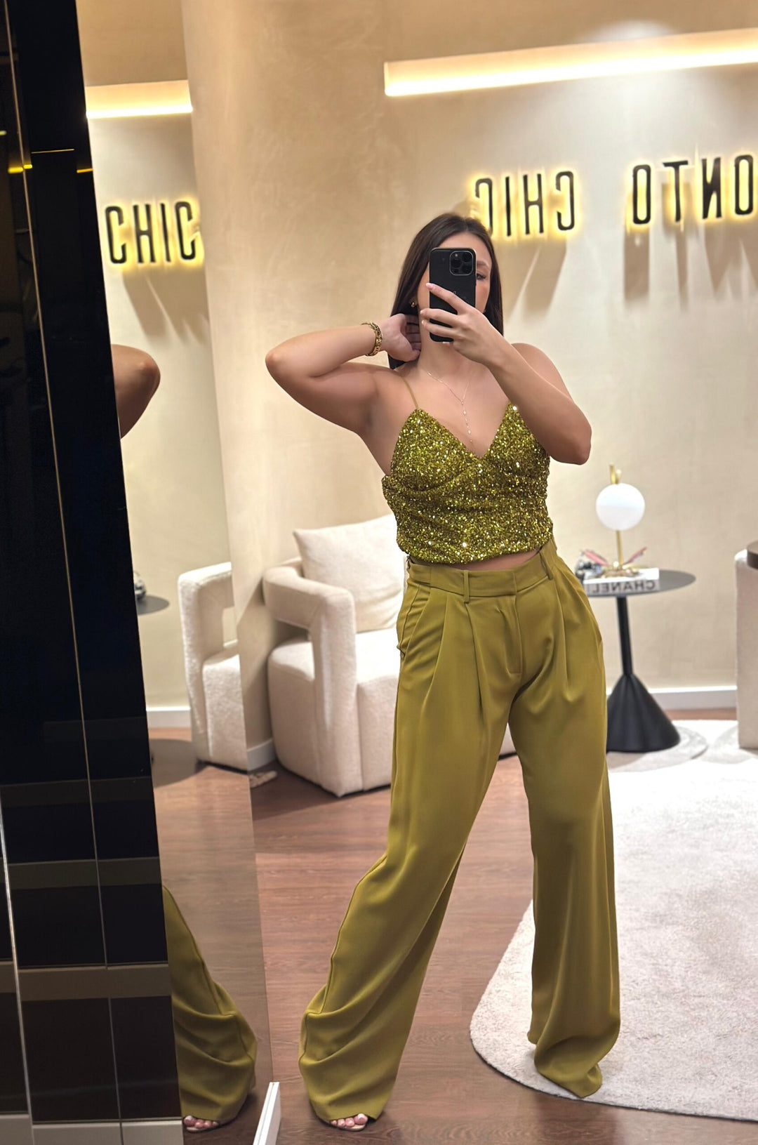 PANTALONA VERDE OLIVIA ANIYE BY
