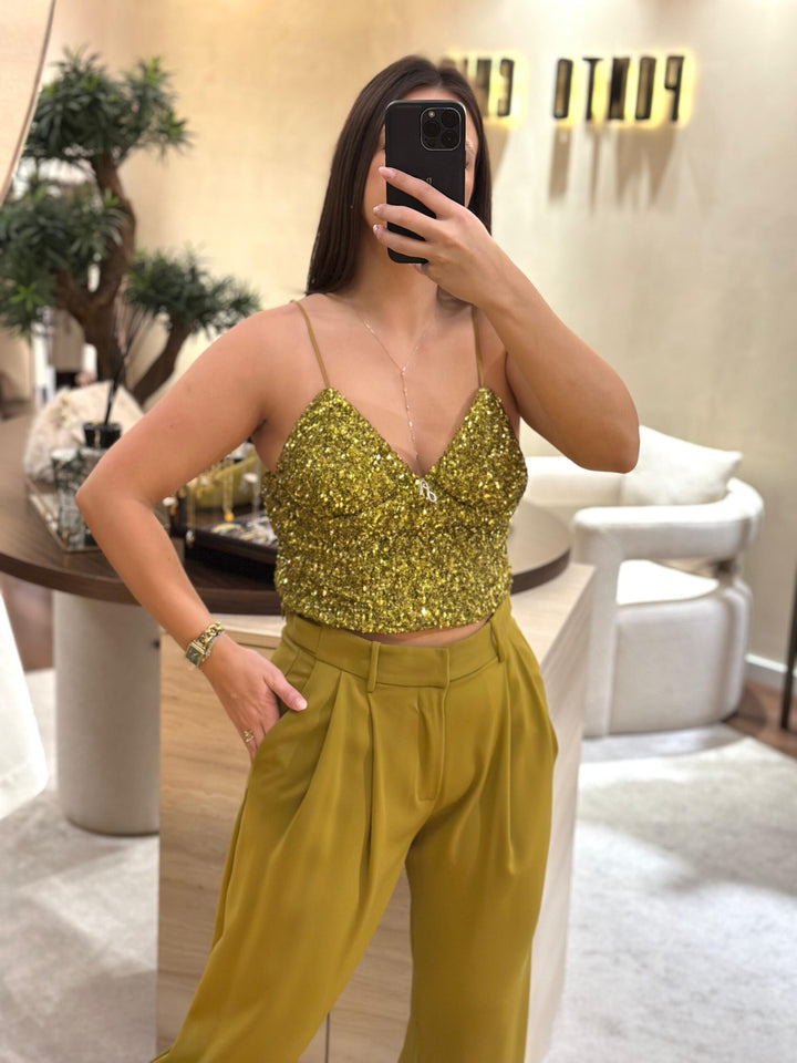 PANTALONA VERDE OLIVIA ANIYE BY