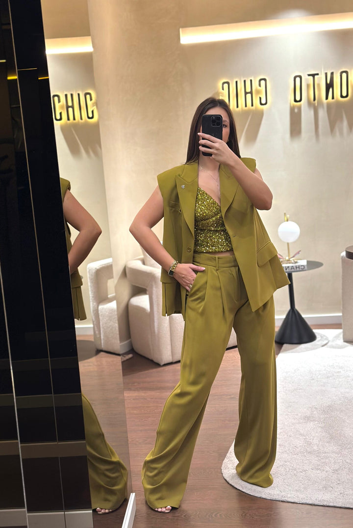 PANTALONA VERDE OLIVIA ANIYE BY