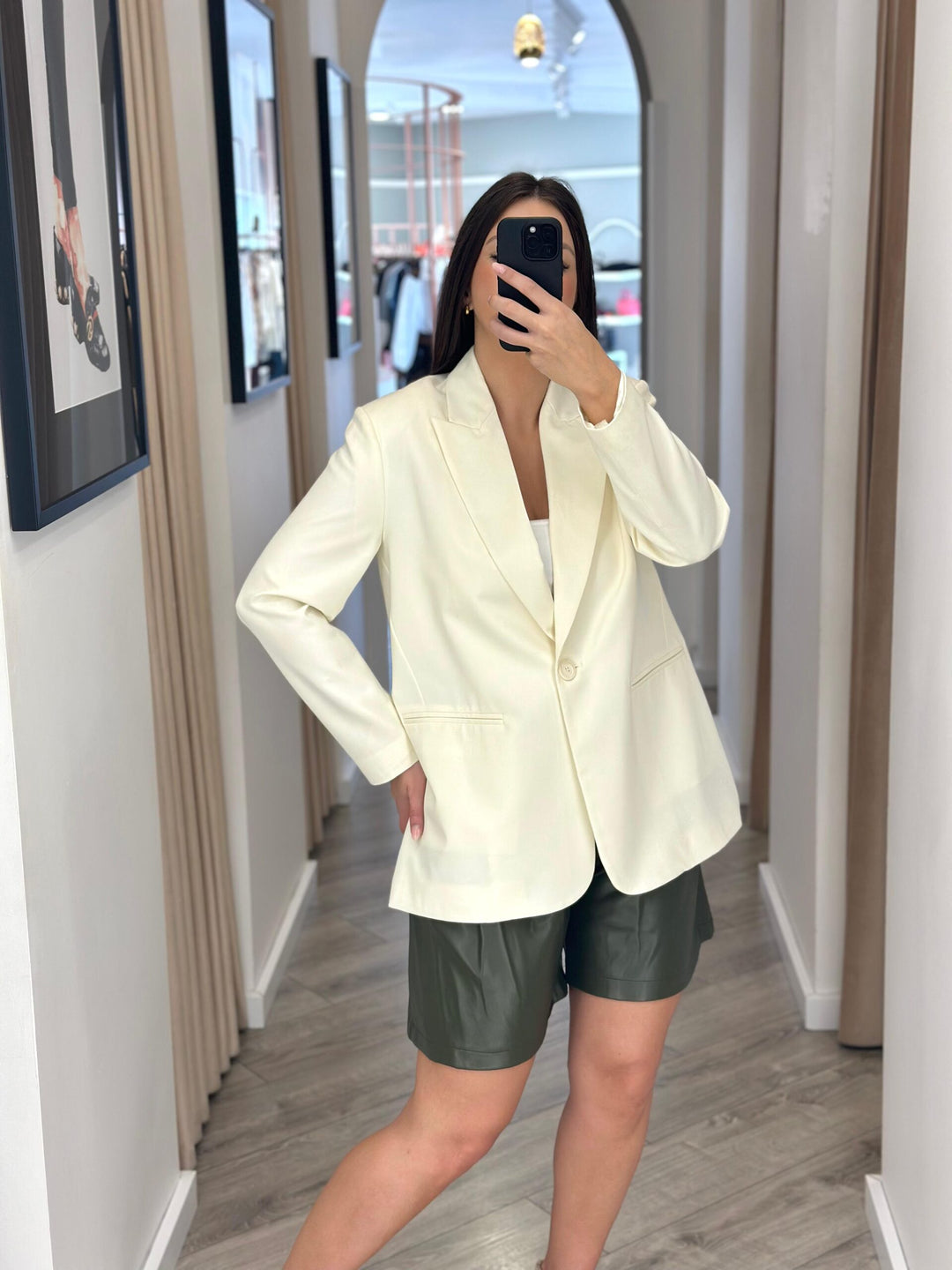 BLAZER CREME COM CORTE CLÁSSICO IMPERIAL