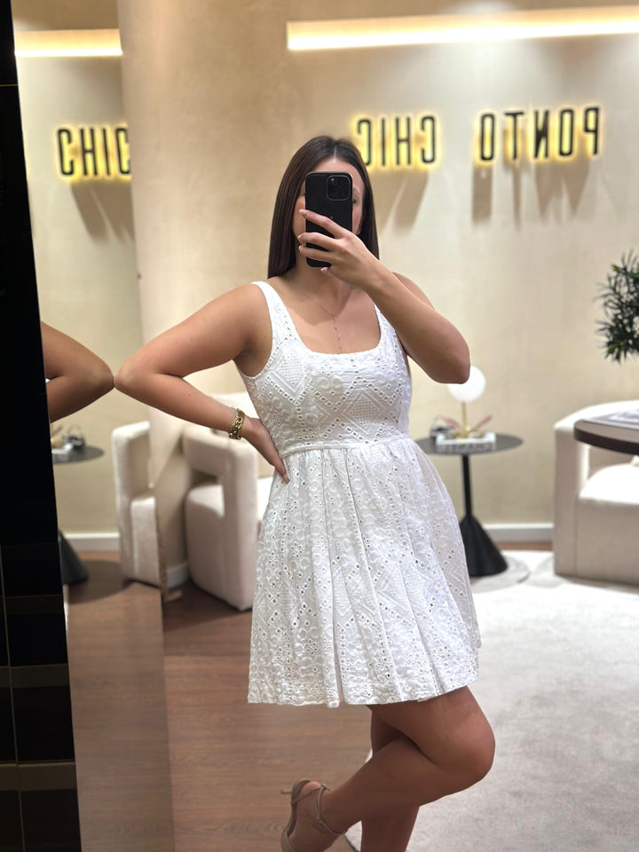 VESTIDO BRANCO BORDADO IMPERIAL