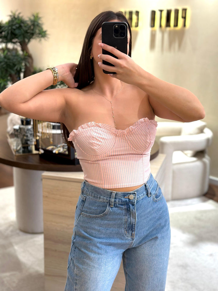 TOP CROPPED ÁS RISCAS DIXIE