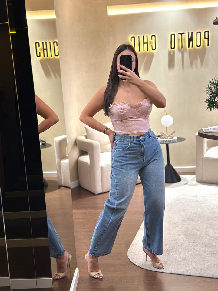 TOP CROPPED ÁS RISCAS DIXIE